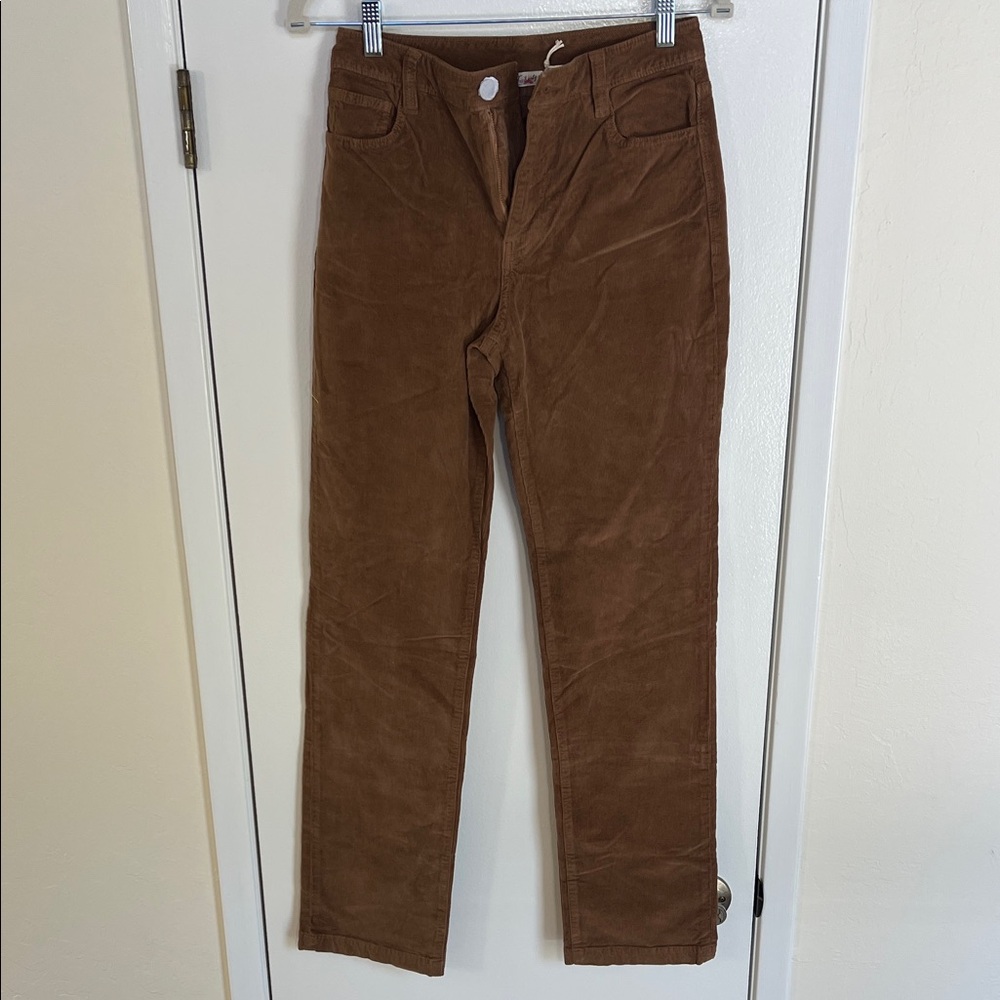 NWT Faherty Brown Corduroy Straight Leg Pants